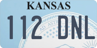 KS license plate 112DNL