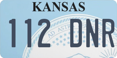 KS license plate 112DNR