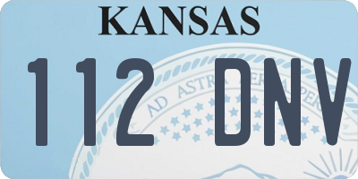 KS license plate 112DNV