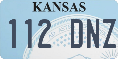 KS license plate 112DNZ