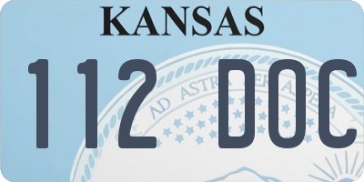 KS license plate 112DOC