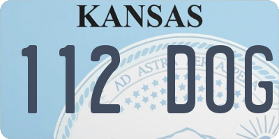 KS license plate 112DOG