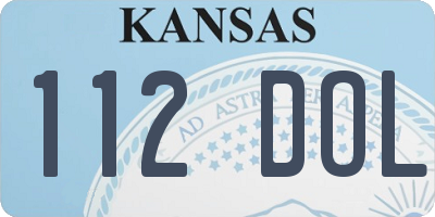 KS license plate 112DOL