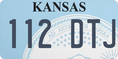 KS license plate 112DTJ