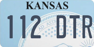 KS license plate 112DTR