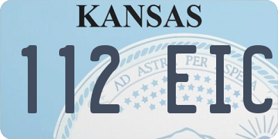 KS license plate 112EIC
