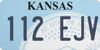 KS license plate 112EJV
