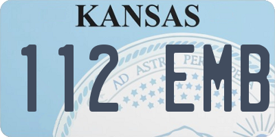 KS license plate 112EMB