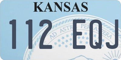 KS license plate 112EQJ