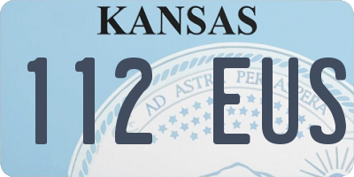 KS license plate 112EUS