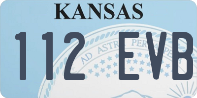 KS license plate 112EVB