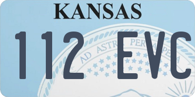 KS license plate 112EVC