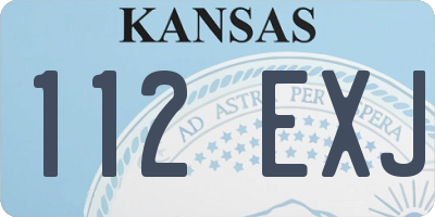 KS license plate 112EXJ