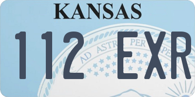 KS license plate 112EXR