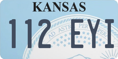KS license plate 112EYI