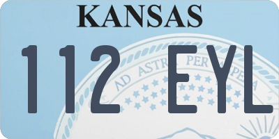KS license plate 112EYL