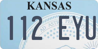 KS license plate 112EYU