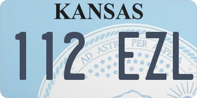 KS license plate 112EZL