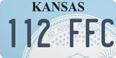 KS license plate 112FFC