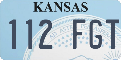 KS license plate 112FGT