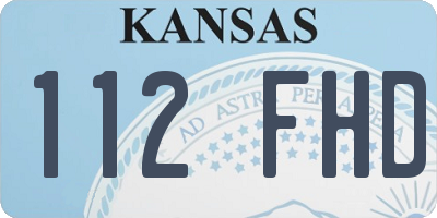 KS license plate 112FHD