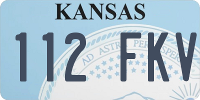 KS license plate 112FKV