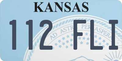 KS license plate 112FLI