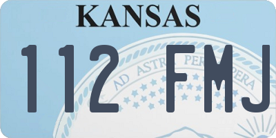 KS license plate 112FMJ