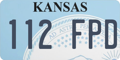 KS license plate 112FPD