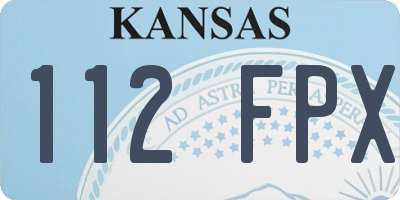 KS license plate 112FPX