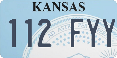 KS license plate 112FYY