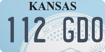 KS license plate 112GDO