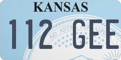 KS license plate 112GEE
