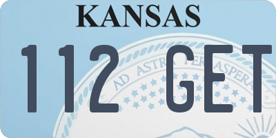 KS license plate 112GET