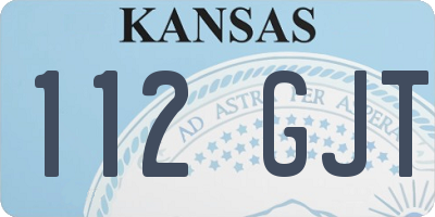 KS license plate 112GJT