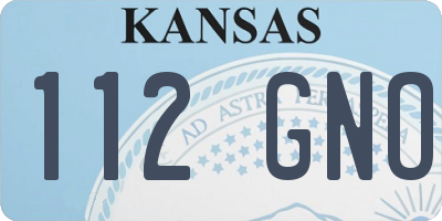 KS license plate 112GNO
