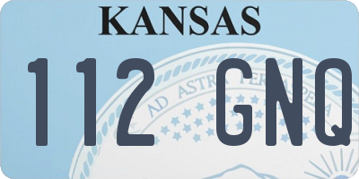 KS license plate 112GNQ