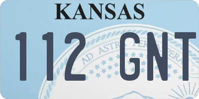 KS license plate 112GNT