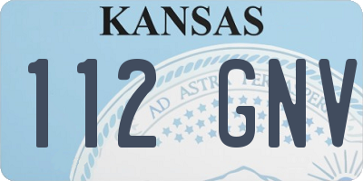 KS license plate 112GNV
