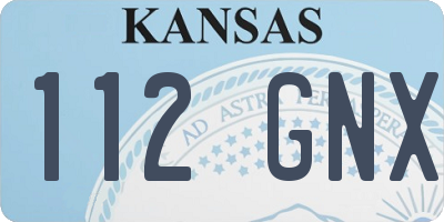 KS license plate 112GNX
