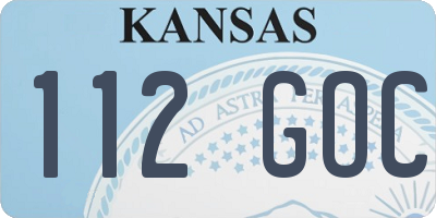 KS license plate 112GOC