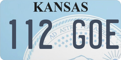 KS license plate 112GOE