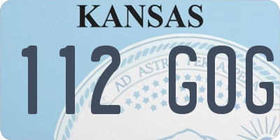 KS license plate 112GOG