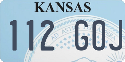 KS license plate 112GOJ