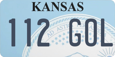 KS license plate 112GOL