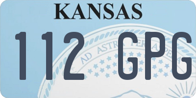 KS license plate 112GPG