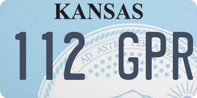 KS license plate 112GPR