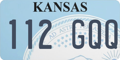 KS license plate 112GQQ