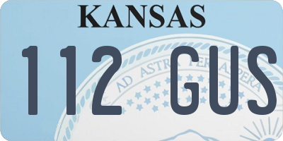 KS license plate 112GUS