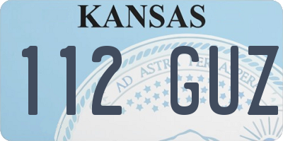 KS license plate 112GUZ